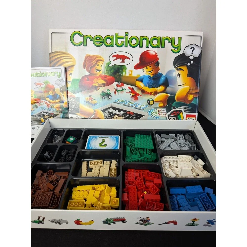 Lego Creationary Game 3844 Complete with Manual Box and Pieces Family Fun Create